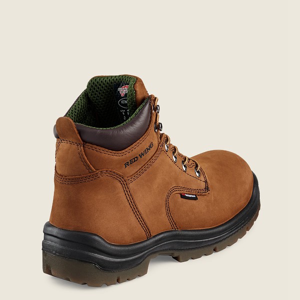 Red Wing Iş Botu Erkek - King Toe® - 6-Inch Waterproof Soft Toe - Kahverengi - 36WGQYLMF